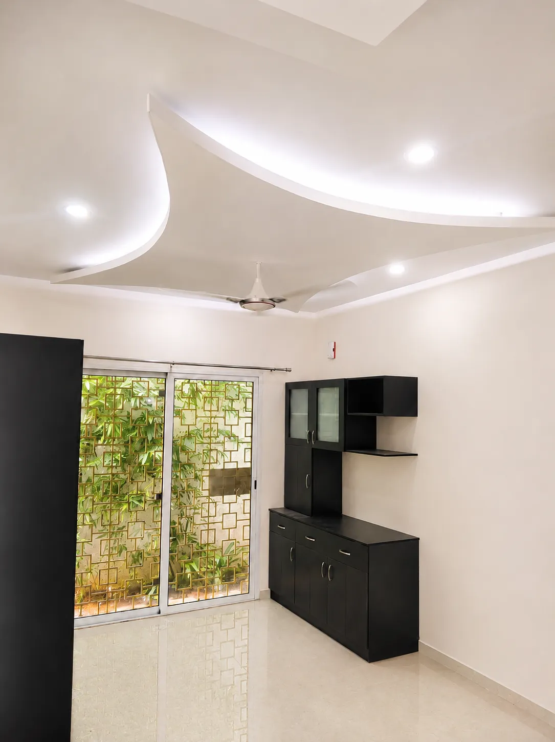 Modern false ceiling with LED lighting