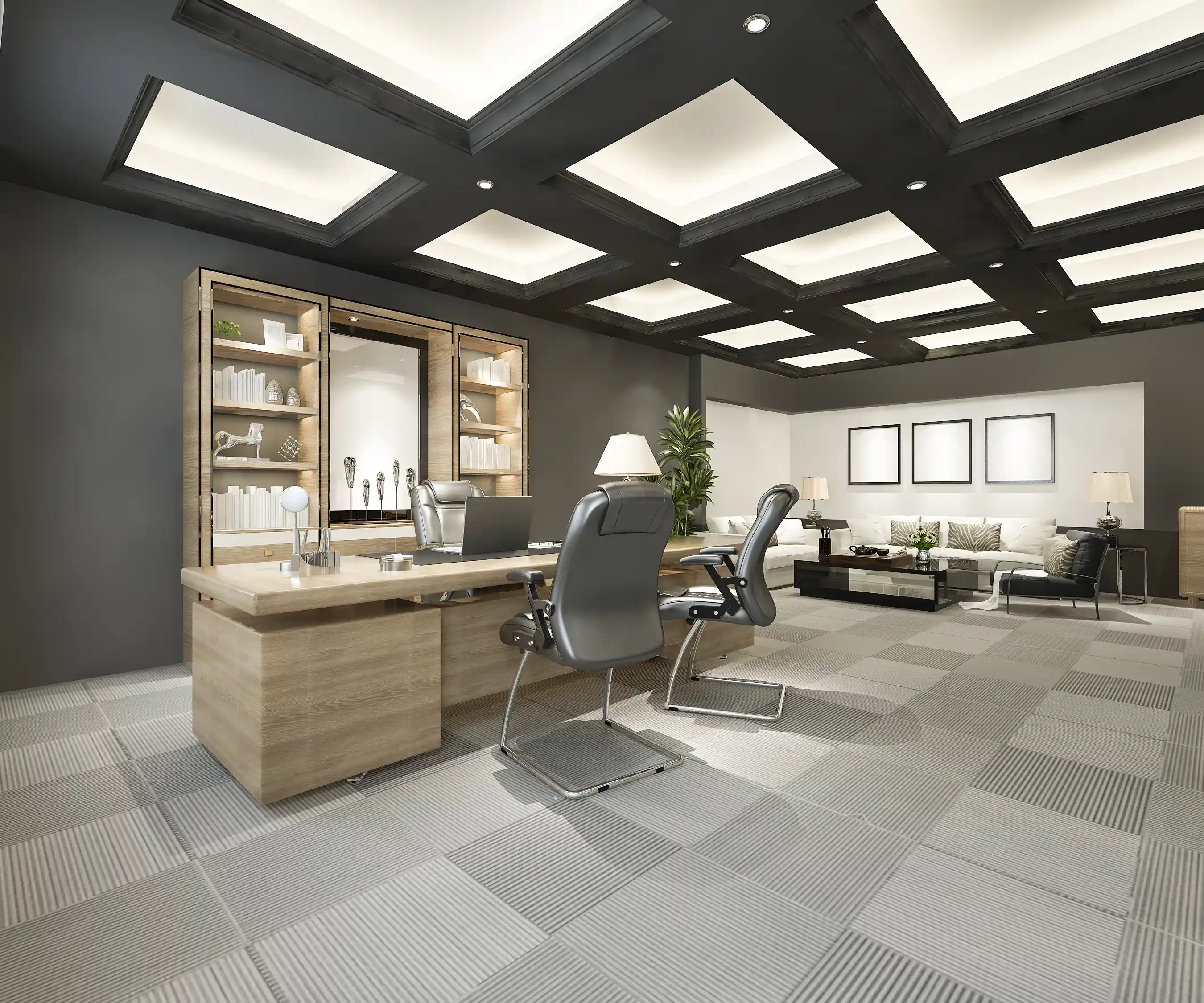 False ceiling design in luxury office