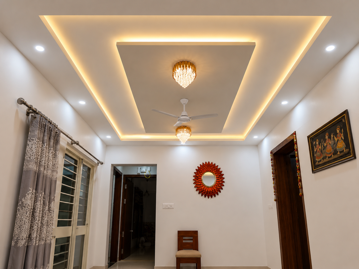 Cove Lighting False Ceiling Design Chennai